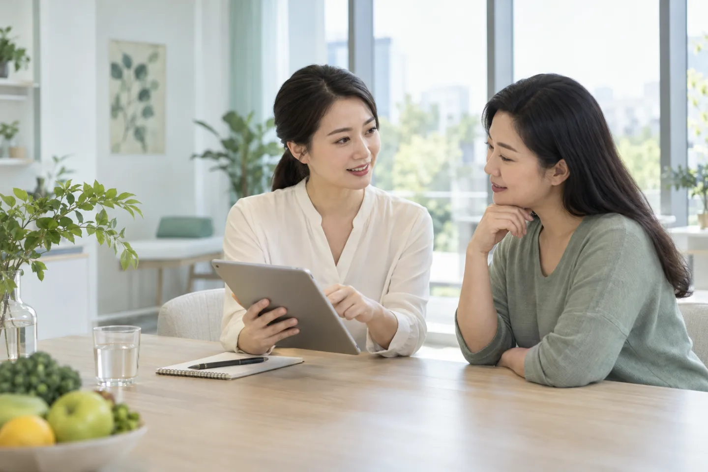 先了解客户,再组织服务,AI 生成场景示意