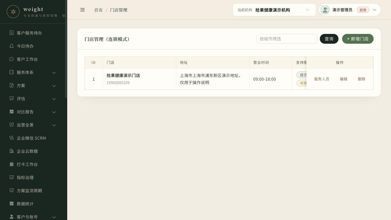 门店列表